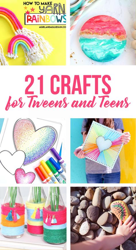 Creative crafts to keep teens and tweens busy. Easy craft projects for teens to work on with their friends. #teencrafts #diycrafts #easycrafts #tweencrafts Friends Crafts, Fun Crafts For Teens, Easy Crafts For Teens, Arts And Crafts For Teens, Diy Crafts For Teens, Diy Crafts For Girls, Friend Crafts, Diy Crafts For Adults, Mothers Day Crafts For Kids