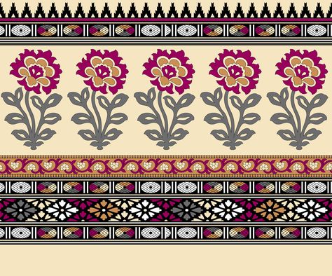 Phad Painting, Mughal Art Paintings, African Pattern Design, Pen Art Work, Native American Patterns, Ajrakh Prints, Print Design Art, Paisley Art, Textile Prints Design