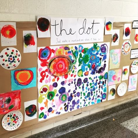 Inquiring Minds: Mrs. Myers' Kindergarten: International Dot Day: A Celebration of Creativity International Dot Day, Kindergarten Art Projects, Dot Day, Kindergarten Art, The Dot, Reggio Emilia, Process Art, Preschool Art, Elementary Art