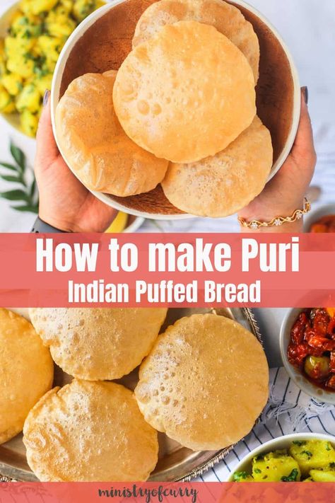 Pain Puri Recipe, Puri Bread, Indian Puri, Puri Recipe Video, Puri Recipe Indian, Ministry Of Curry, Chapati Recipe, Poori Recipe, Childhood Snacks