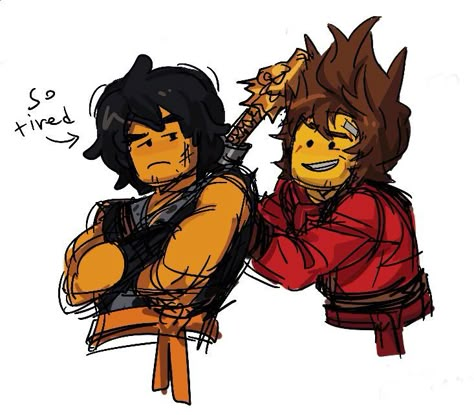 Lego Ninjago Fanart Kai X Cole, Lava Lego Ninjago, Ninjago Cole X Lloyd, Cole And Kai Ninjago, Lava Ninjago Fanart, Kai X Cole Fanart, Lava Shipping Ninjago, Lavashipping Ninjago, Cole X Kai Ninjago