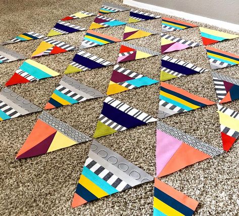 Waste Not, Want Not Scrappy Triangle Quilt, Krista Moser Patterns, Krista Moser Quilts, Scrap Quilting, Strip Quilt Patterns, Simple Quilts, Patchwork Quilting Designs, Quilts Blocks, Crumb Quilt