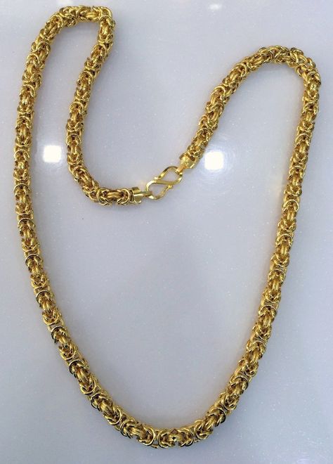 Buy Gold Chain 22 K Gold Link Chain Fine Jewelry Necklace online on Etsy India. Shop for handmade, vintage and unique Necklaces items from ETHNICJEWELART online on Etsy Gents Jewellery, Mens Gold Chain Necklace, Gold Neck Chain, Gold Chain Men, Fine Jewelry Necklace, Planning List, Chain Jewellery, Men Chain, Gold Chain Design