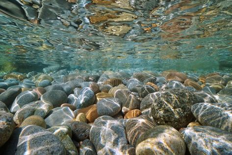 Pebbles stone under water surface natural scene. Pebbles stone under water surfa #Sponsored , #Paid, #AD, #stone, #scene, #surfa, #water Ocean Waves Photography, Rock Photography, Water Aesthetic, Water Surface, Ocean Rocks, Water Ripples, Pebble Stone, Sea Shore, Ocean Wallpaper