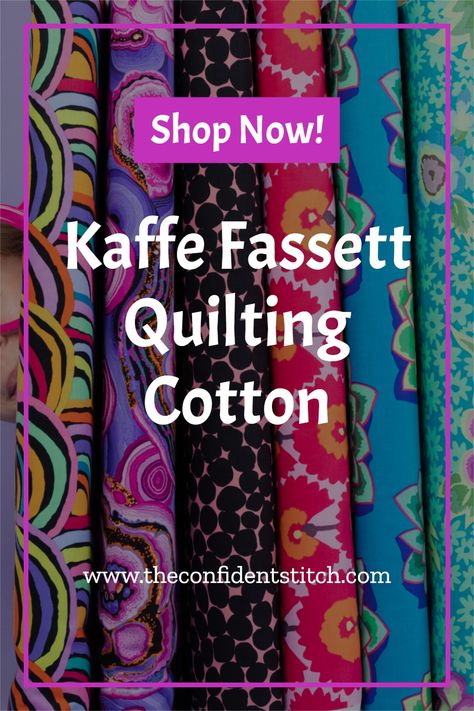 Shop fun and colorful quilting cotton from Kaffe Fassett and Free Spirit Fabrics! Perfect to make a quilt, quilted jacket, or home decor! Kaffe Fassett Quilts Pattern Free, Kaffe Fassett Knitting Sweaters, Quilt Patterns Using Kaffe Fassett Fabric, Kaffe Fasset Knit, Kaffe Fassett Stripes Quilt, Kaffe Fassett Seed Packet Quilt, Kaffe Fassett Quilts, Kaffe Fassett Fabric, String Quilt