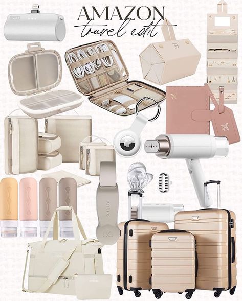 Amazon Travel favorites and essentials that are still cute! #Founditonamazon #amazonhome #explore #travel // amazon travel must haves, amazon travel finds, packing, travel accessories Amazon Travel Must Haves, Amazon Travel Essentials, International Travel Essentials, Travel Prep, Travel Trailer Camping, Amazon Travel, Travel Finds, Travel Essentials List, Best Luggage