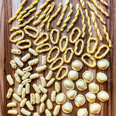 How to Make Hand-Rolled Pasta Easy Pasta Shapes By Hand, Hand Rolled Pasta, Shaping Pasta By Hand, Easy Pasta Shapes, Hand Shaped Pasta, How To Make Pasta Shapes, Homemade Pasta By Hand, Handmade Pasta Shapes, Pasta Making Aesthetic