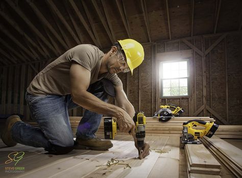 Advertising Concept Photo Shoot, Commercial Photographer, Assignment Photographer, Concept Photographer, New Jersey, Construction Worker, Power Tools, Photo Shoot Concepts, Inside A House, Oil Platform, Male Pose Reference, Business Photoshoot, Construction Tools, Company Branding, Construction Worker, Work Truck