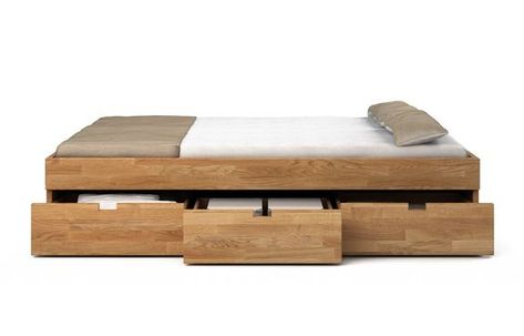 Headboardless Bed, Headboardless Bed Ideas, Single Bed Ideas, Wooden Work, Cama Individual, Bed Furniture Design, Bed Frame With Storage, Teen Bedroom Decor, Mobile Homes