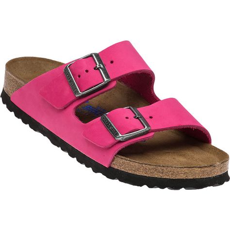 BIRKENSTOCK Arizon Hot Pink Sandal ($145) ❤ liked on Polyvore featuring shoes, sandals, hot pink, hot pink shoes, birkenstock shoes, hot pink sandals, adjustable strap sandals and birkenstock footwear Hot Pink Sandals, Hot Pink Shoes, Shoes Birkenstock, Pink Sandals, Birkenstock Shoes, Pink Shoes, Pink Leather, Spring Break, Christmas List