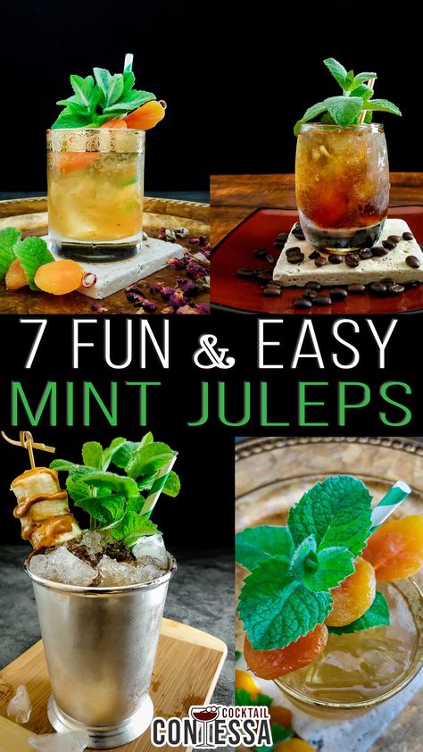 Easy Mint Julep Recipe, Best Mint Julep Recipe, Mint Julep Cocktail, Derby Party Food, Julep Recipe, Kentucky Derby Party Food, Mint Julep Recipe, Mint Juleps, Easy Summer Cocktails