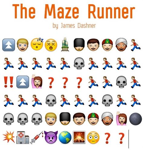 The Maze Runner by James Dashner. Told by using Emojis. Maze Runner Aesthetic, Emoji Copy, Runner Aesthetic, Aesthetic Emoji, James Dashner, Spring Boards, The Maze Runner, Innovative Ideas, Maze Runner