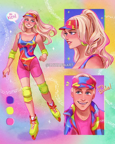 Barbie Fanart Movie, Doll Fanart, Luz Tapia Art, Barbie Drawing, Greta Gerwig, Barbie Cartoon, Disney Princess Art, Arte Inspo, Princess Art