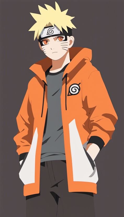 Created using AI, plus some editing Lightweight Jacket, Phone Wallpaper, Naruto, How To Wear