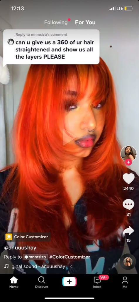 Black Women Red Hair, Layered Hair Bangs, Red Hair Black Women, Black Woman Red Hair, Women Red Hair, Bangs Black Women, Red Hair Ginger, Red Hair With Bangs, Psalms 23