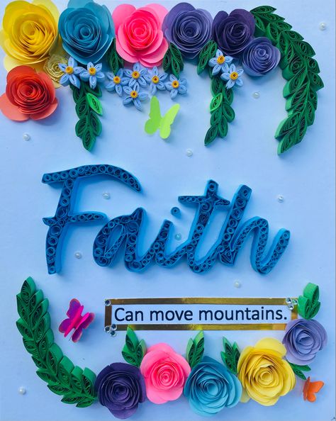 Christian paper quilling ideas / bible quotes / paper craft / paper flowers / wall decor ideas Paper Quilling Ideas, Craft Paper Flowers, Paper Flowers Wall Decor, Paper Flowers Wall, Flowers Wall Decor, Paper Flower Wall Decor, Quilling Ideas, Paper Flower Wall, Wall Decor Ideas