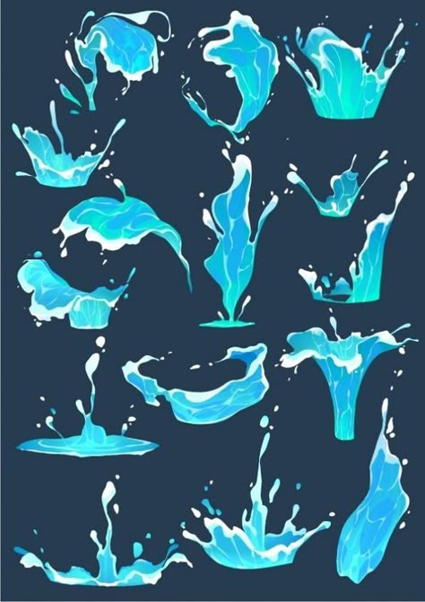 How To Draw Water, Draw Water, الفن الرقمي, Super Powers Art, Water Drawing, Magic Design, Water Art, Digital Painting Tutorials, Arte Inspo