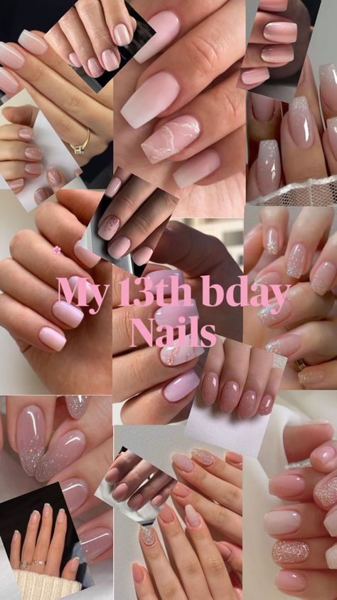 Pink themed 💅💕🎀💝 Nails For 13th Birthday, Birthday Nail Designs, Birthday Nail, Nail Board, Birthday Nails, 13th Birthday, Nail Designs, Nails, Birthday