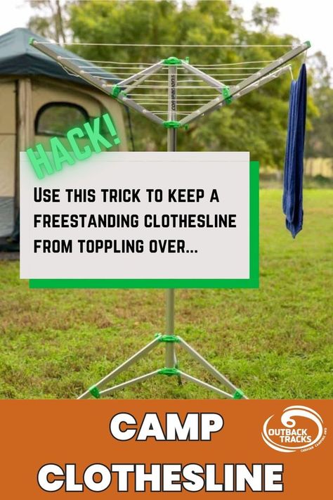 Using *just* one drillable ground anchor, you can keep your portable camping clothes line from toppling over! Set up this camping accessory in less than 30 seconds for a smarter and more secure way to dry your laundry. Click to watch the YouTube short [55 secs. watching time.] Camping Clothes Line, Portable Clothes Line, Collar Clothes, Camping Clothes, Ground Anchor, Washing Line, Camping Outfits, Clothes Rack, Drying Clothes