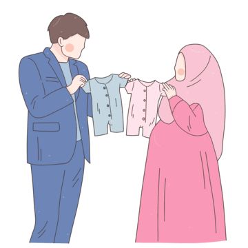 Proud Parents Sticker, Ramadan Family, Pregnant Cartoon, Photoshoot Female, Pregnancy Illustration, Couple With Baby, Mom Belly, Mom Dad Baby, Pregnancy Art