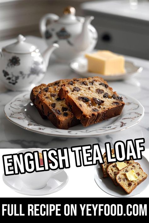 English Tea Loaf - Yeyfood.com: Recipes, cooking tips, and kitchen hacks for home cooks of all levels English Tea Loaf, Classic English Recipes, English Tea Cakes Recipes, Proper English Tea, Tea Loaf Recipe, Cold Tea Recipes, Cinnamon Bread Easy, Hacks For Home, Pineapple Soft Serve