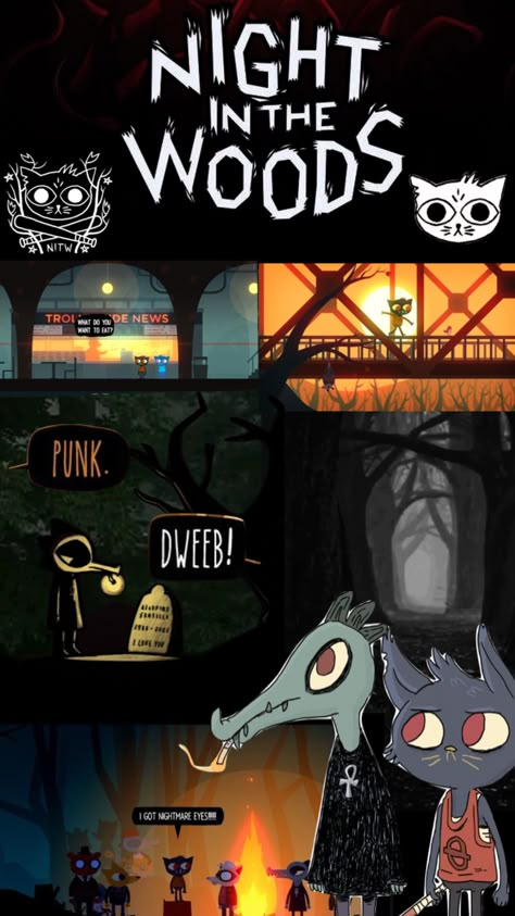 #nightinthewoods #game #videogame #indie #aesthetic Indie Game Design, Indie Game Aesthetic, Nitw Aesthetic, Woods Aesthetic, Nature Games, Night In The Woods, Indie Game Dev, Indie Game Art, Indie Game Development