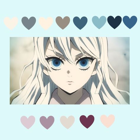 Kny Color Palette, Favorite Sibling, Color Pallets, Demon Slayer, Favorite Character, Color Palette, Chibi, Anime, Quick Saves