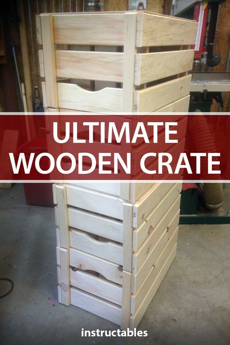 Stackable Crates Storage Ideas, Easy Diy Wooden Projects, Wooden Crate Plans, Diy Wood Crates How To Make, Pallet Shelves Storage, Wood Crate Kitchen Storage, Stackable Wooden Boxes, Stackable Wooden Crates, Wooden Crate Clothing Storage