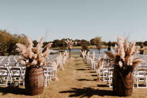 Millie + Zack | WEDDING - westernweddingmagazine.com Cowhide Walkway Wedding, Boho Western Wedding Aisle Decor, Country Western Wedding Table Decor, Isle Decorations Wedding Outdoor Rustic, Western Wedding Entrance, Western Wedding Ceremony Decorations, Cowgirl Wedding Decorations, Western Wedding Isles, Glam Western Wedding