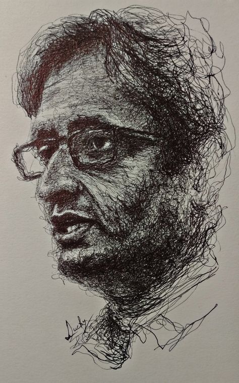 ravish kumar Ravish Kumar, Portraiture Drawing, Arabic Art, Sketch Illustration, Famous Faces, Desi, Character Art, Poetry, Sketch