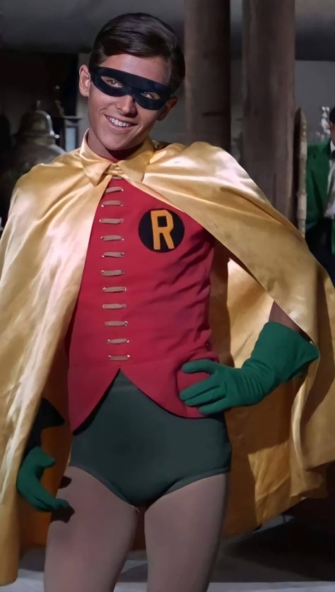 Young Justice Robin, Batgirl And Robin, Robin The Boy Wonder, Batman Tv Show, Robin Costume, Burt Ward, Batman 1966, Batman Tv Series, Beatles Love