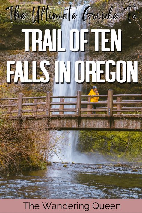 Trail of Ten Falls, Oregon Guide | Silver Falls State Park - The Wandering Queen Trail Of 10 Falls Oregon, Silver Falls State Park Oregon, Hiking Checklist, Oregon Garden, Oregon Trip, Oregon State Parks, Silver Falls State Park, Oregon Road Trip, Waterfall Trail