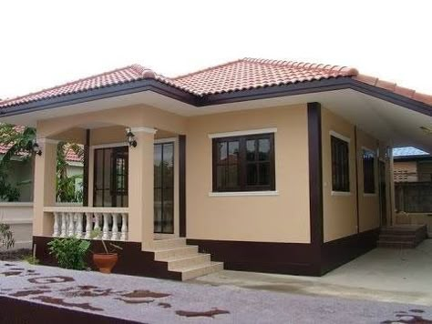 Small House Design Philippines, Modern Bungalow House Design, Home Designs Exterior, Bungalow Style House, Bungalow Style House Plans, House Roof Design, Affordable House Plans, Modern Bungalow House, Building House Plans Designs