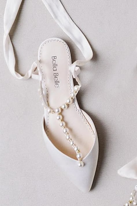 15 Flat Wedding Shoes To Dance All Night ❤  flat wedding shoes v simple with pearls bellabelleshoes ❤ #weddingdresses Flat Wedding Shoes, Wedding Shoes Comfortable, Dance All Night, Comfy Flats, Wedding Dress Guide, Wedding Boots, Wedding Shoes Flats, Wedding Flats, Dress Guide