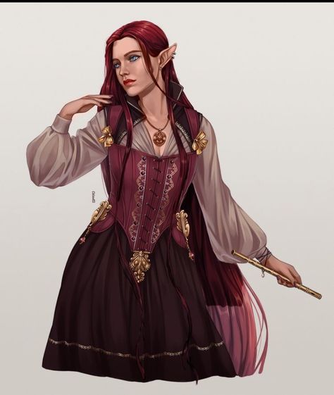 Rachel Denton, Dnd Cleric, Yuan Ti, Dnd Bard, Pathfinder Character, Elves Fantasy, Female Elf, Dnd Ideas, Dnd Stuff