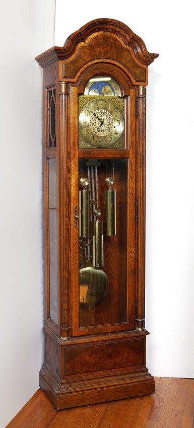 HOWARD MILLER OAK CASE GRANDFATHER CLOCK: 610 311 Grandfather Clocks, Grandfather Clock Plans Woodworking, Grandfather Clock Bookcase, Grand Father Clock, Old Grandfather Clock, Modern Grandfather Clock, Grandmother Clock, Howard Miller Grandfather Clock, Antique Grandfather Clock