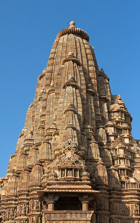 Shikhara - Mahadev Temple, Khajuraho, India Mahadev Temple, Khajuraho Temple, India Travel Places, Temple India, Indian Temple Architecture, India Architecture, Ancient Indian Architecture, Hindu Temples, Amazing India