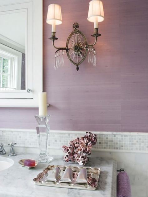 dusty purple - need to find this color in paint! Lavender Bathroom, Walls Color, Purple Bathrooms, Purple Rooms, Gorgeous Bathroom, Room Walls, Purple Walls, Girls Bathroom, Bath Room