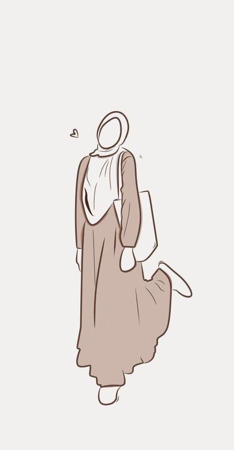 Hijab Art, Hijab Drawing, Islamic Wallpaper Iphone, Islamic Cartoon, Cool Pencil Drawings, Anime Muslim, Hijab Cartoon, Islamic Artwork, Outline Art