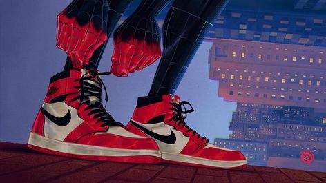 Thobias Daneluz on Instagram: “Spider-Man into the Sneaker-Verse. #spiderman #jordan1 #spiderverse” Spiderman Beyond The Spiderverse, Miles Morales Spiderman Jordans, Spiderverse Cityscape, Spider-man Across The Spiderverse Concept Art, Spider-man: Beyond The Spider-verse, Spiderman Comic Art, Miles Spiderman, Miles Morales Spiderman, Miles Morales