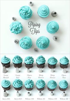 Cupcake Frosting Tips, Deco Cupcake, Baking Conversions, Cupcake Decorating Tips, Cupcake Cake Designs, Icing Tips, Cake Decorating Piping, Creative Cake Decorating, Cake Decorating Frosting