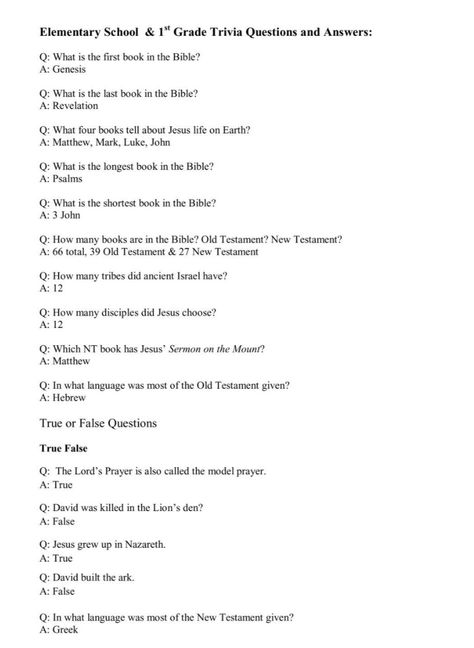 Bible Questions For Kids, Bible Questions And Answers, Bible Trivia, Bible Worksheets, Bible Object Lessons, Bible Questions, Bible Quiz, Bible Journal Notes, Preschool Bible