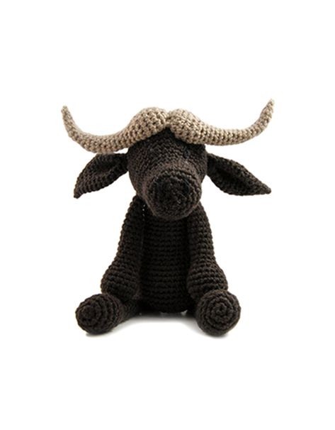 Crochet Buffalo Amigurumi Project: British Wool | TOFT Crocheted Cow Pattern, Octopus Crochet Pattern, Crochet Cow, Knitted Animals, Crochet Animal Patterns, The Buffalo, Knitting And Crochet, Cow Pattern, Love Crochet