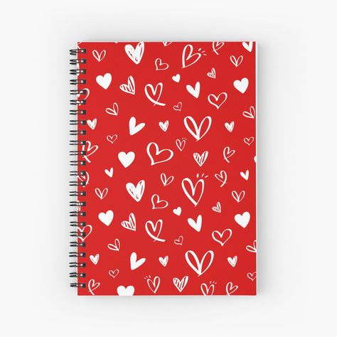 Get my art printed on awesome products. Support me at Redbubble #RBandME: https://www.redbubble.com/i/notebook/Red-Heart-Mix-by-Riekreate/100093532.WX3NH?asc=u Red Notebook Cover Design, Red Notebook, Notebook Cover Design, Small Notebook, Cute School Supplies, Dreamy Room, Red Design, Notebook Design, Notebook Cover