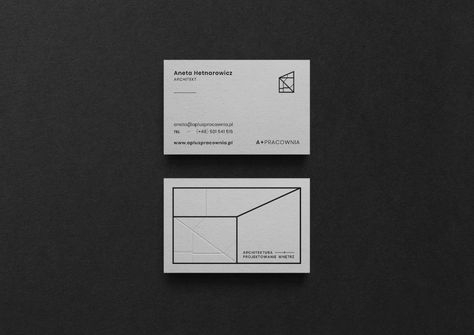 A+PRACOWNIA | Architect on Behance Architecture Business Cards, Buisness Cards, Identity Design Inspiration, Graphic Design Business Card, Name Card Design, Visiting Card Design, Business Card Design Creative, Presentation Cards, Online Logo Design