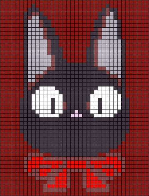 Alpha pattern #78922 | BraceletBook Jiji Alpha Pattern, Kiki's Delivery Service Cat, Jiji Kiki, Kiki Cat, Kikis Delivery Service, Service Cat, Pixel Grid, Japanese Song, Graph Crochet