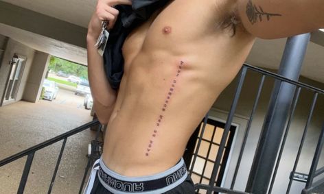 Tattoo Designs Men Ribs, Patch Work Tattoo Leg, Man Shoulder Tattoo, Men S Tattoo Chest, Take The Risk Tattoo, Lettering Tattoo Men, Side Ribs Tattoo, Abdomen Tattoo Men, Back Tattoo Men Ideas