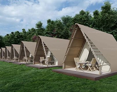 Luxury Tents Resorts, Retreat Design, Mezzanine Bedroom, Sustainable House, Resort Ideas, Glamping Resorts, Floor Heating Systems, Architecture Graphic Design, Safari Tent