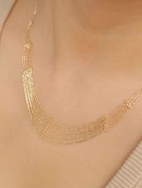 Layered Chains Gold, Gold Pearl Jewelry Necklace, Valentines Wedding, Gold Pearl Jewelry, Fancy Jewelry Necklace, Layered Chain Necklace, Layered Chain, Pearl Jewelry Necklace, Packaging Gift