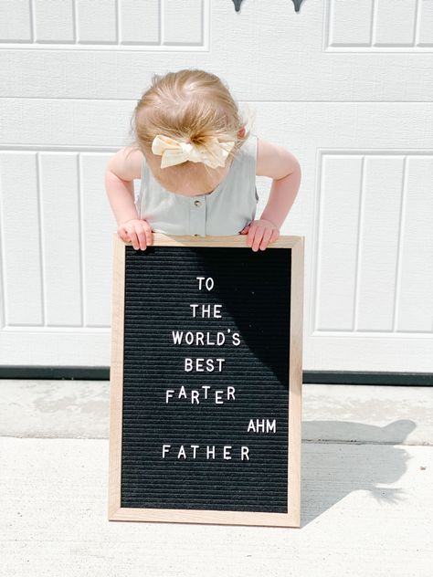 Father’s Day Theme Baby Photoshoot, Fathers Day Baby Photoshoot, Diy Father's Day Gifts From Baby, Fathers Day Quote, Baby Holiday Photos, Half Birthday Baby, Baby Milestones Pictures, Milestone Photos, Monthly Baby Pictures